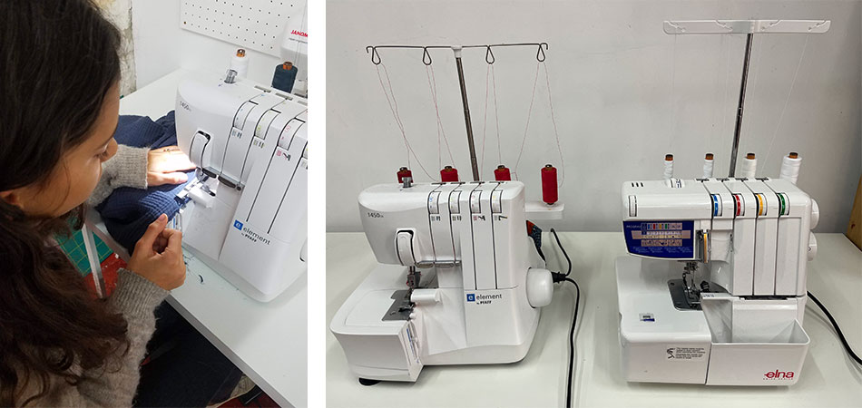 J'apprends a me servir de la surjeteuse